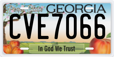 GA license plate CVE7066