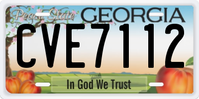GA license plate CVE7112
