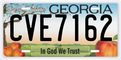 GA license plate CVE7162