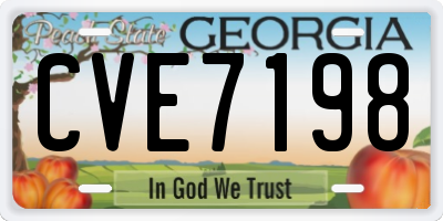 GA license plate CVE7198