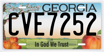 GA license plate CVE7252