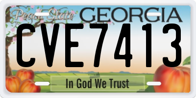 GA license plate CVE7413