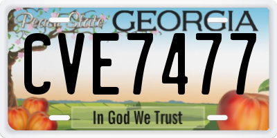 GA license plate CVE7477