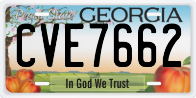GA license plate CVE7662