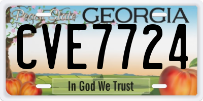 GA license plate CVE7724