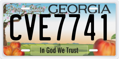 GA license plate CVE7741