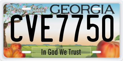 GA license plate CVE7750