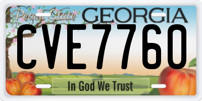 GA license plate CVE7760