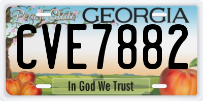 GA license plate CVE7882