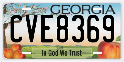 GA license plate CVE8369