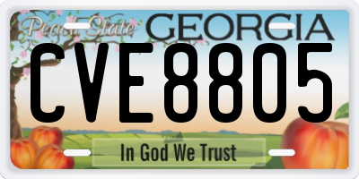 GA license plate CVE8805