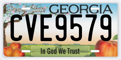 GA license plate CVE9579