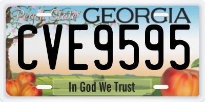 GA license plate CVE9595