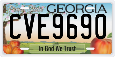 GA license plate CVE9690