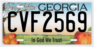 GA license plate CVF2569