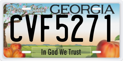 GA license plate CVF5271