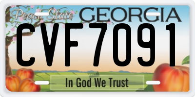 GA license plate CVF7091