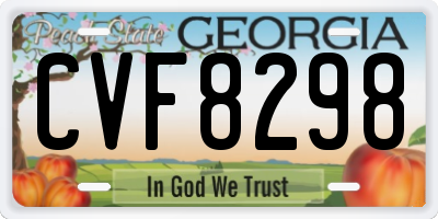 GA license plate CVF8298