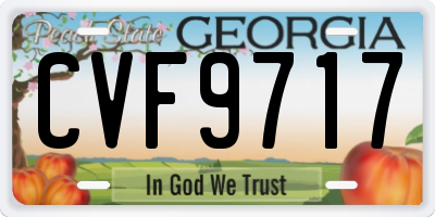 GA license plate CVF9717