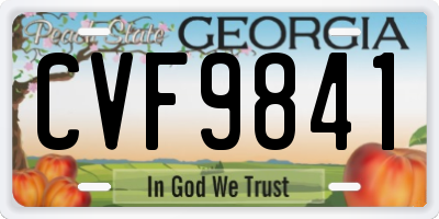 GA license plate CVF9841