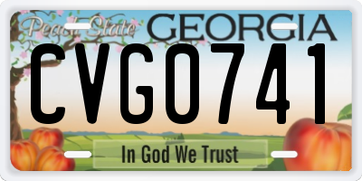 GA license plate CVG0741