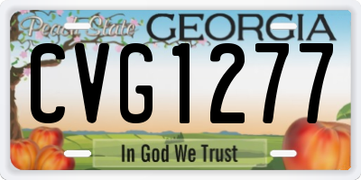 GA license plate CVG1277