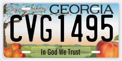 GA license plate CVG1495