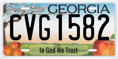 GA license plate CVG1582