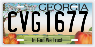 GA license plate CVG1677