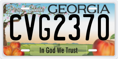 GA license plate CVG2370