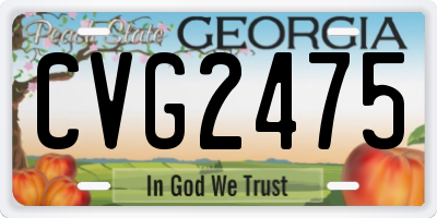 GA license plate CVG2475