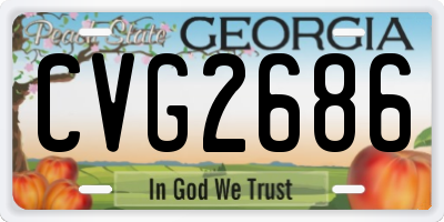 GA license plate CVG2686