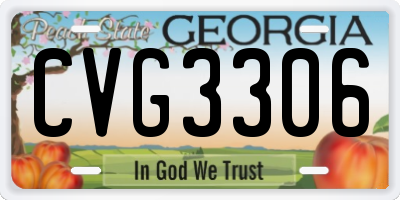 GA license plate CVG3306