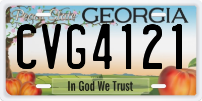 GA license plate CVG4121