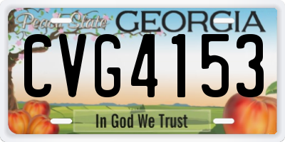 GA license plate CVG4153