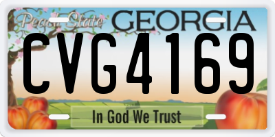 GA license plate CVG4169