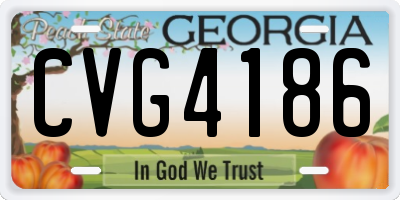 GA license plate CVG4186