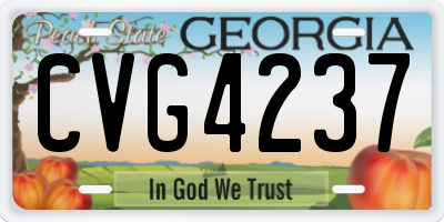 GA license plate CVG4237