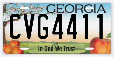 GA license plate CVG4411