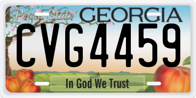 GA license plate CVG4459