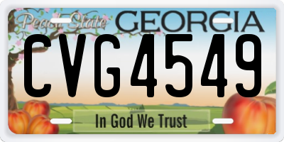 GA license plate CVG4549