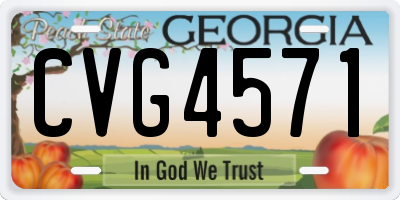 GA license plate CVG4571