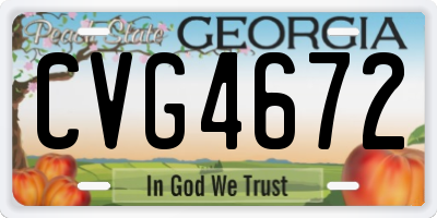 GA license plate CVG4672