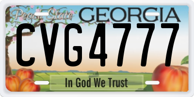 GA license plate CVG4777
