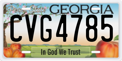 GA license plate CVG4785