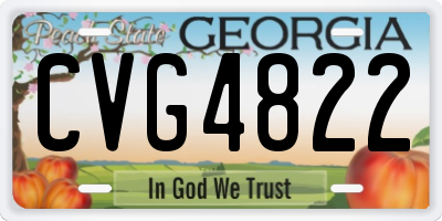 GA license plate CVG4822
