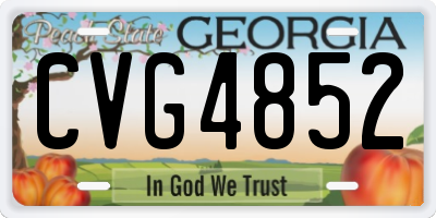 GA license plate CVG4852