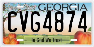 GA license plate CVG4874
