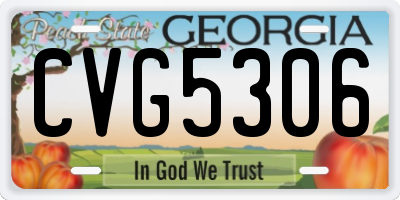 GA license plate CVG5306