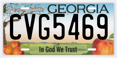 GA license plate CVG5469